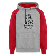 heather grey/red
