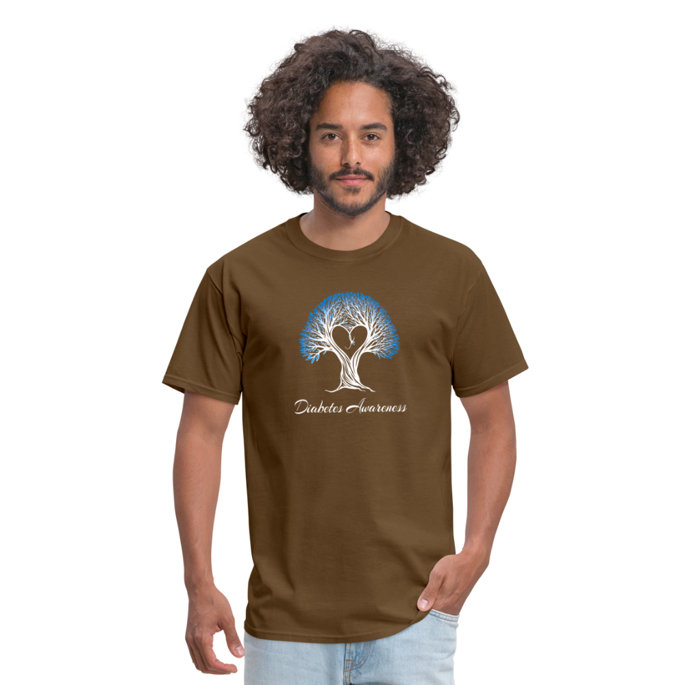 Diabetes Awareness Tree Of Love & Life Unisex T-Shirt - brown