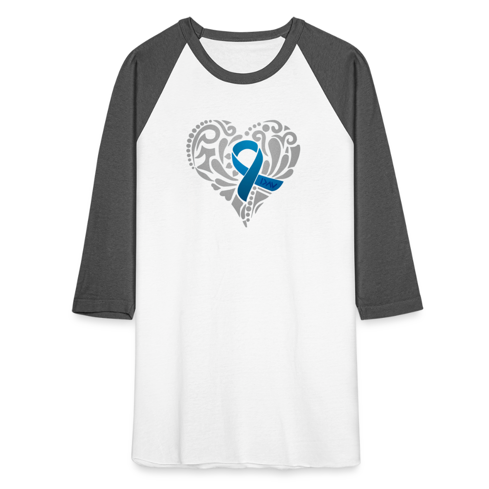 Diabetes Awareness Needs Love Unisex Premium Raglan T-Shirt - white/charcoal