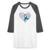 Diabetes Awareness Needs Love Unisex Premium Raglan T-Shirt - white/charcoal