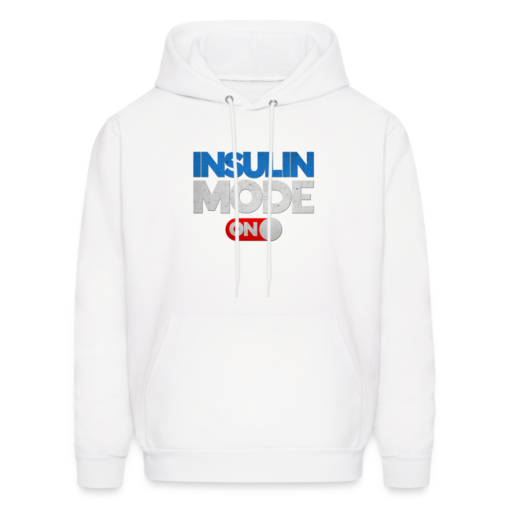 Insulin Mode On Gamers Adult Parody Premium Unisex Hoodie - white