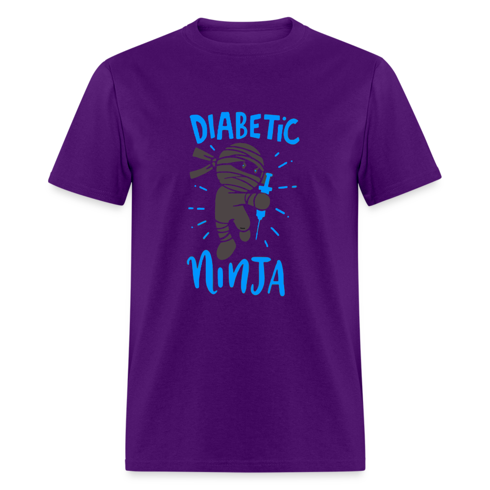 Diabetic Ninja Adult Premium Softstyle Unisex T-Shirt - purple