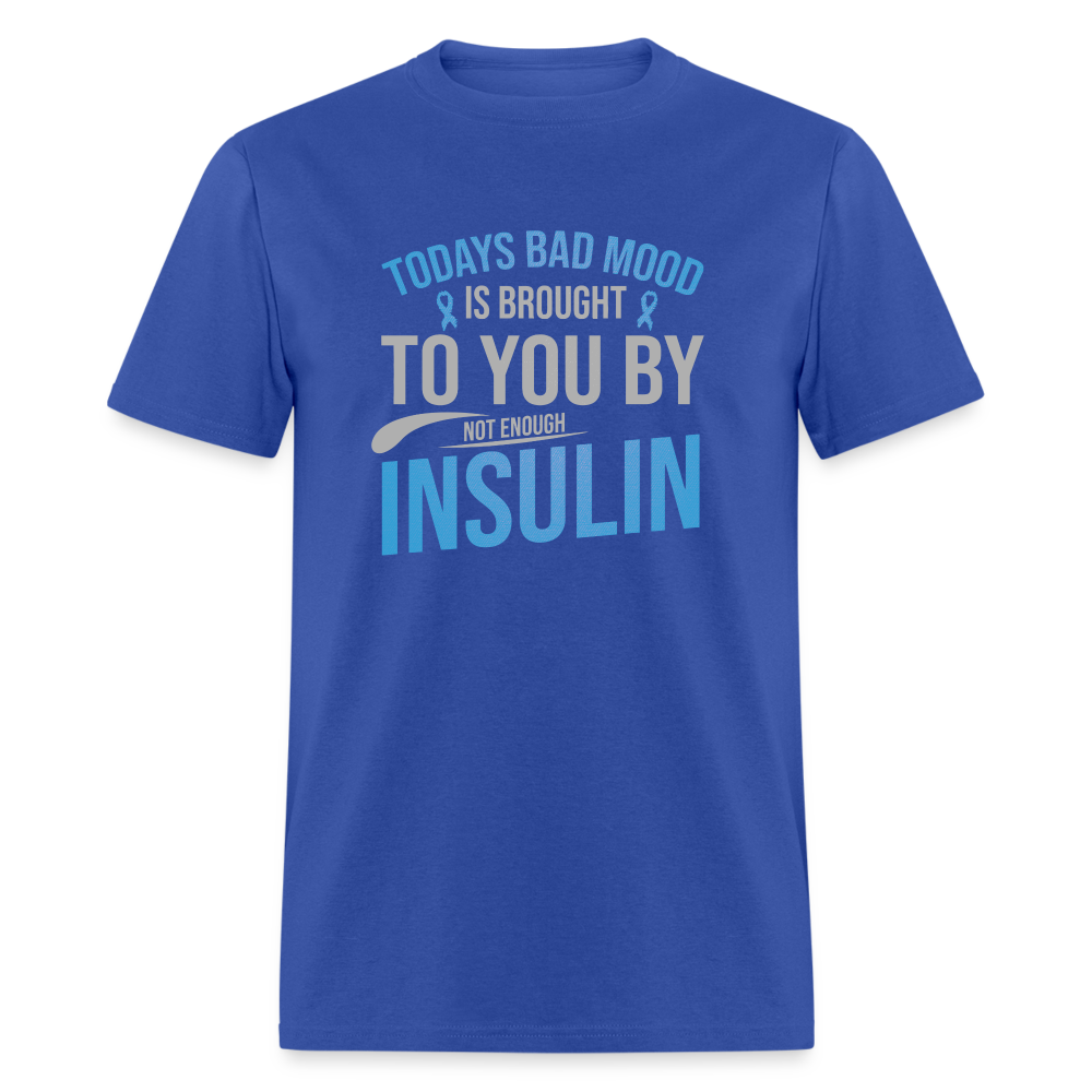 "Today's Mood" Diabetes Insulin Humor Unisex Classic T-Shirt - royal blue