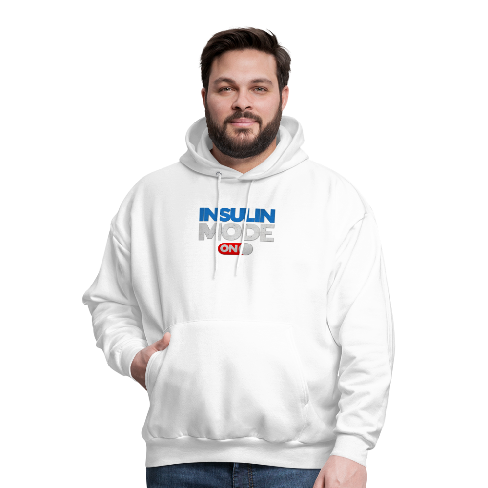 Insulin Mode On Gamers Adult Parody Premium Unisex Hoodie - white