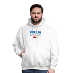 Insulin Mode On Gamers Adult Parody Premium Unisex Hoodie - white