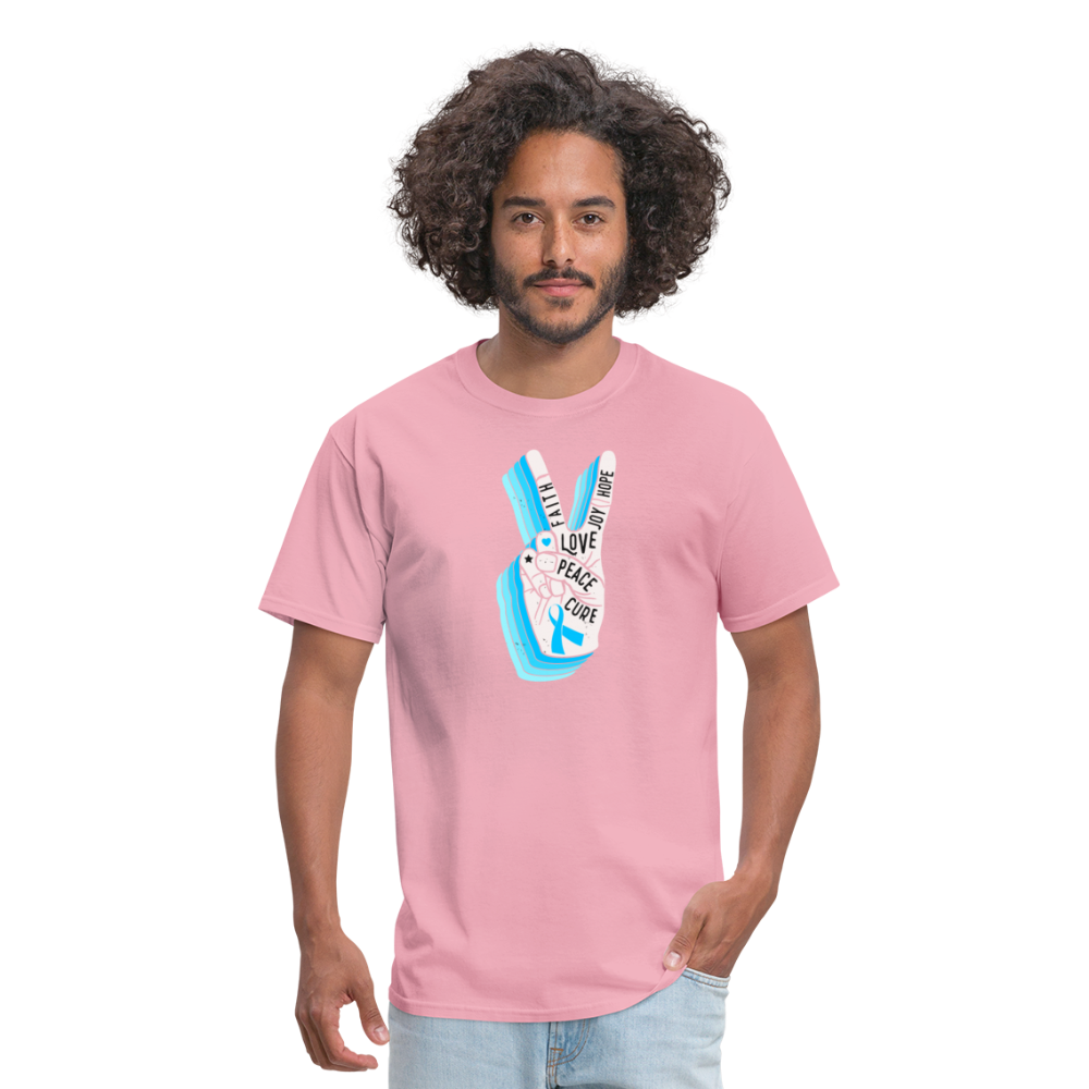 Faith Love Hope joy Peace cure Diabetes Awareness T-Shirt Unisex T-Shirt - pink