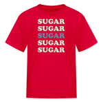 Hey Sugar Sugar Type 1 diabetes humor kids T-shirt in red