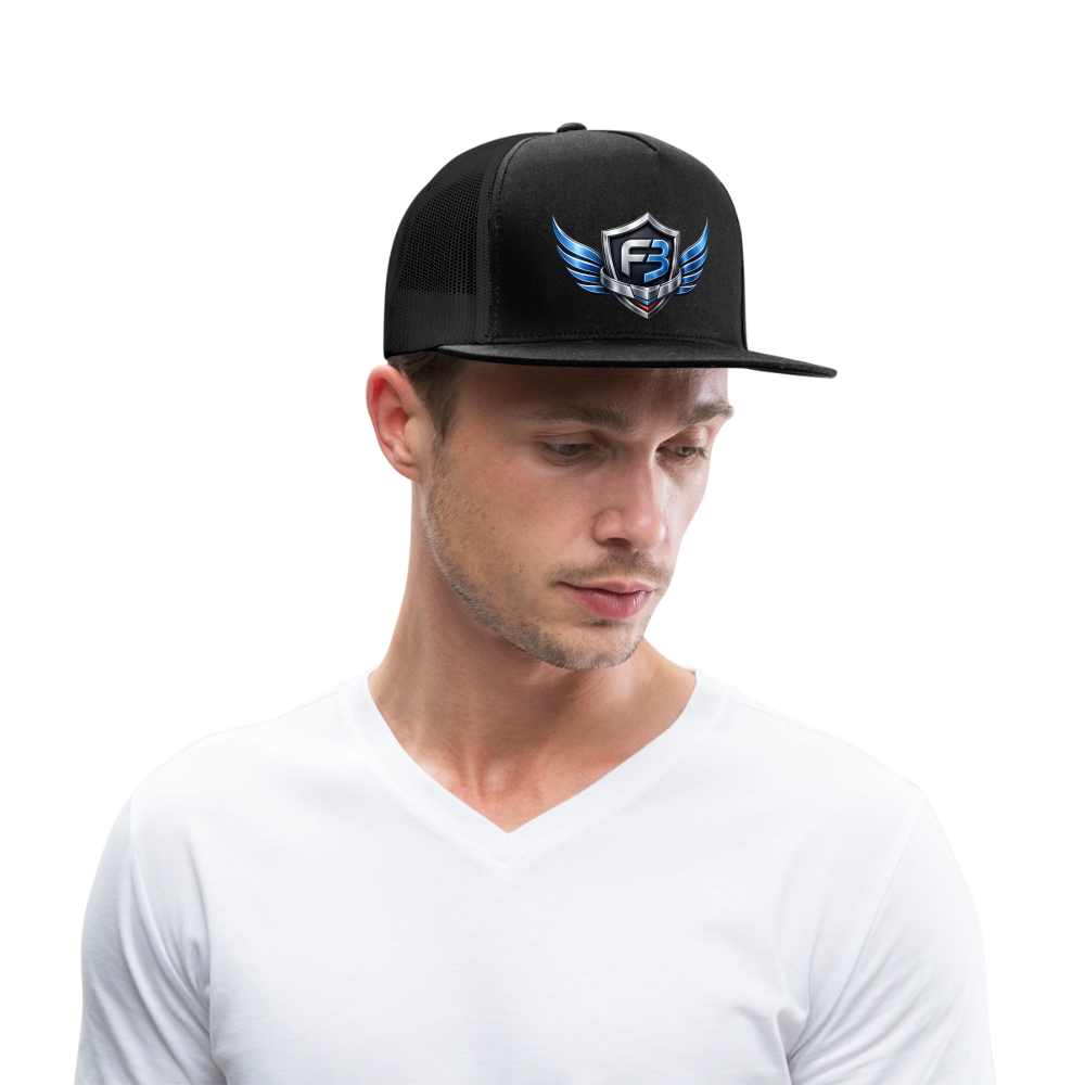 Freedom Band Snap Back Trucker Hat - black/black