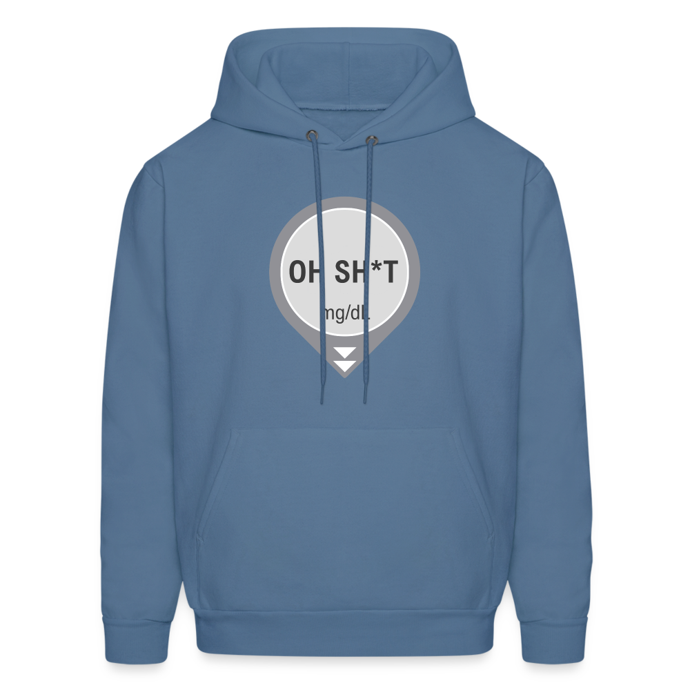 Dexcom Oh Sh*t Crash Alert Humor Humor Unisex Contrast Hoodie - denim blue