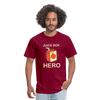 Juice Box Hero Diabetic Humor T1D Funny Unisex Softstyle Adult T-Shirt - burgundy