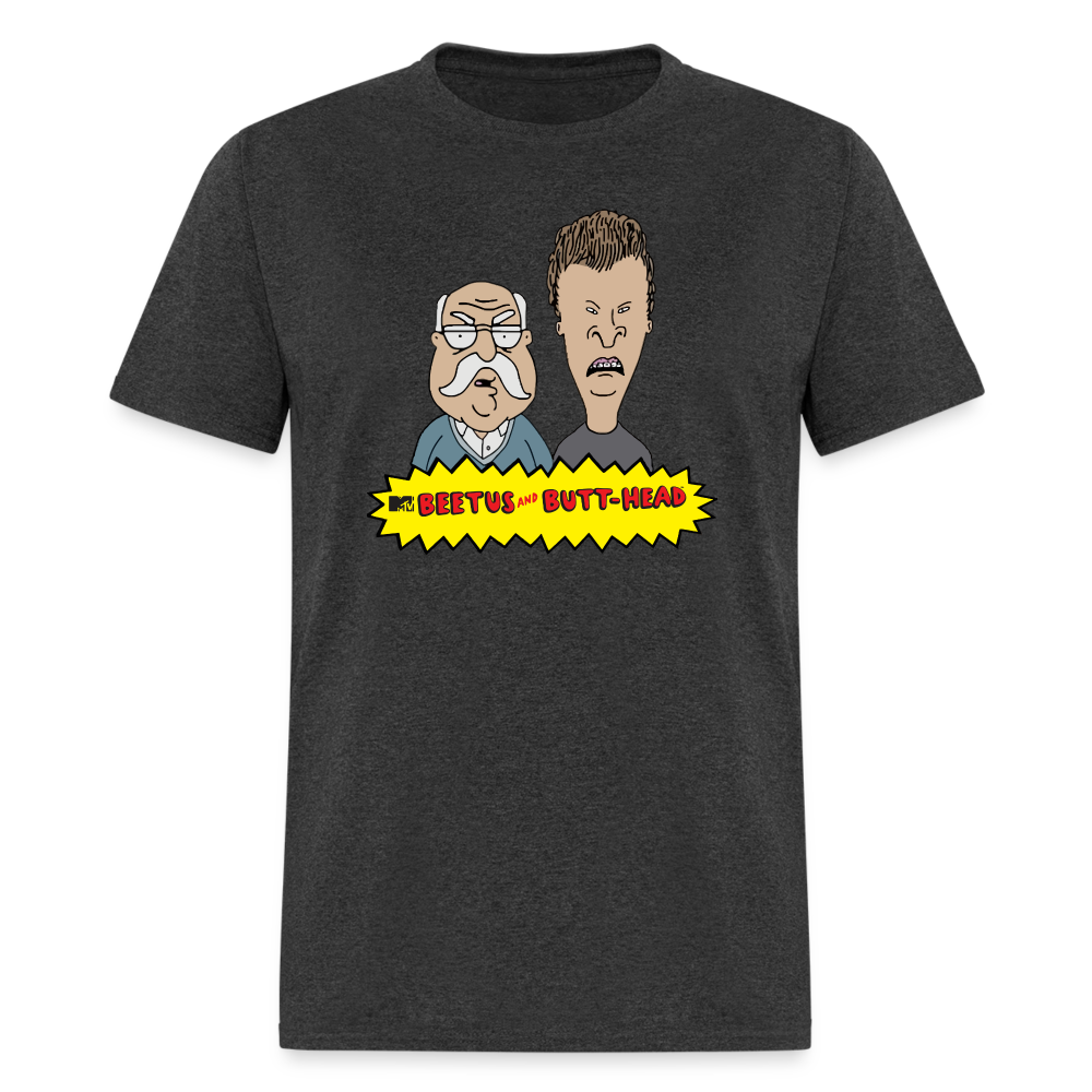 Beetus & Butthead Mashup Parody Diabetes Unisex Adult T-Shirt - heather black