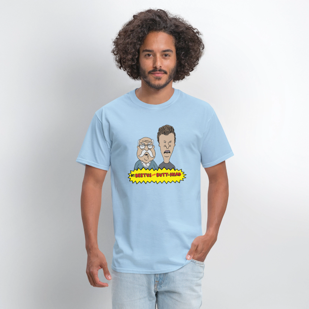 Beetus & Butthead Mashup Parody Diabetes Unisex Adult T-Shirt - powder blue