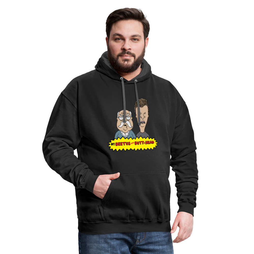 Beetus and Butthead "W. Brimley Mashup"  Premium Adult Hoodie - black/asphalt