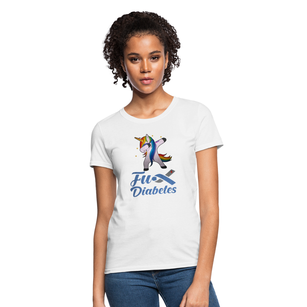 Ladies Fu** Diabetes Humor Premium Women's T-Shirt - white