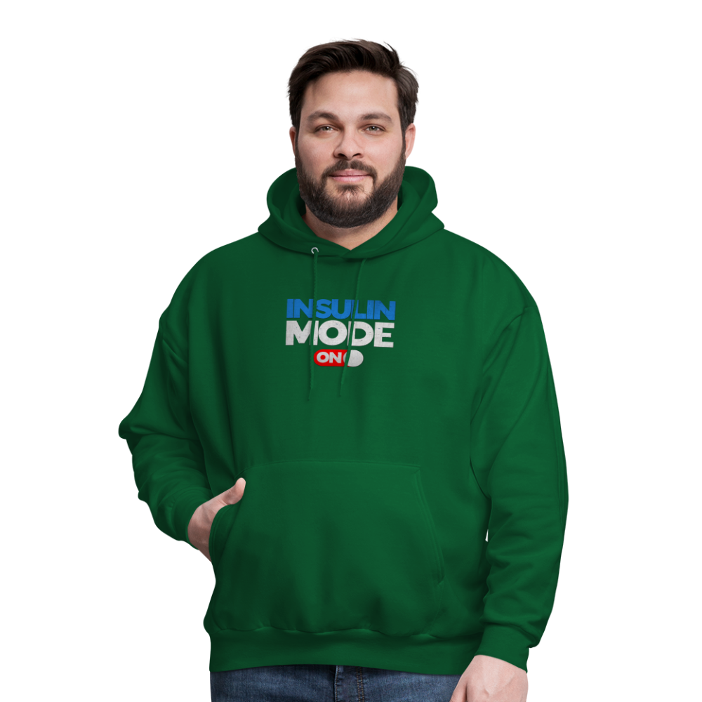 Insulin Mode On Gamers Adult Parody Premium Unisex Hoodie - forest green