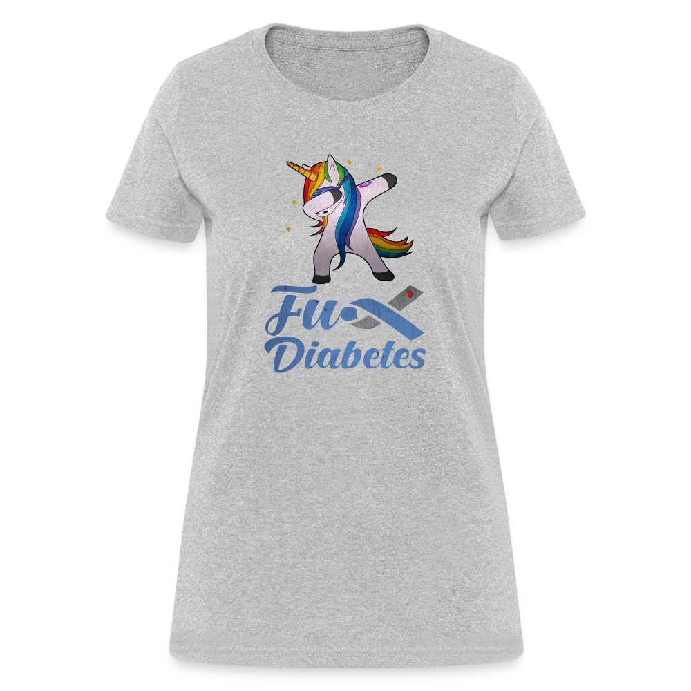 Ladies Fu** Diabetes Humor Premium Women's T-Shirt - heather gray