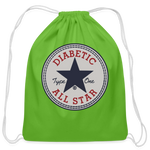 Diabetic Type One All Star Diabetic Supplies Storage Cotton Drawstring Bag - clover