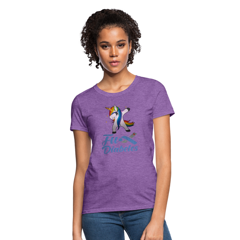 Ladies Fu** Diabetes Humor Premium Women's T-Shirt - purple heather