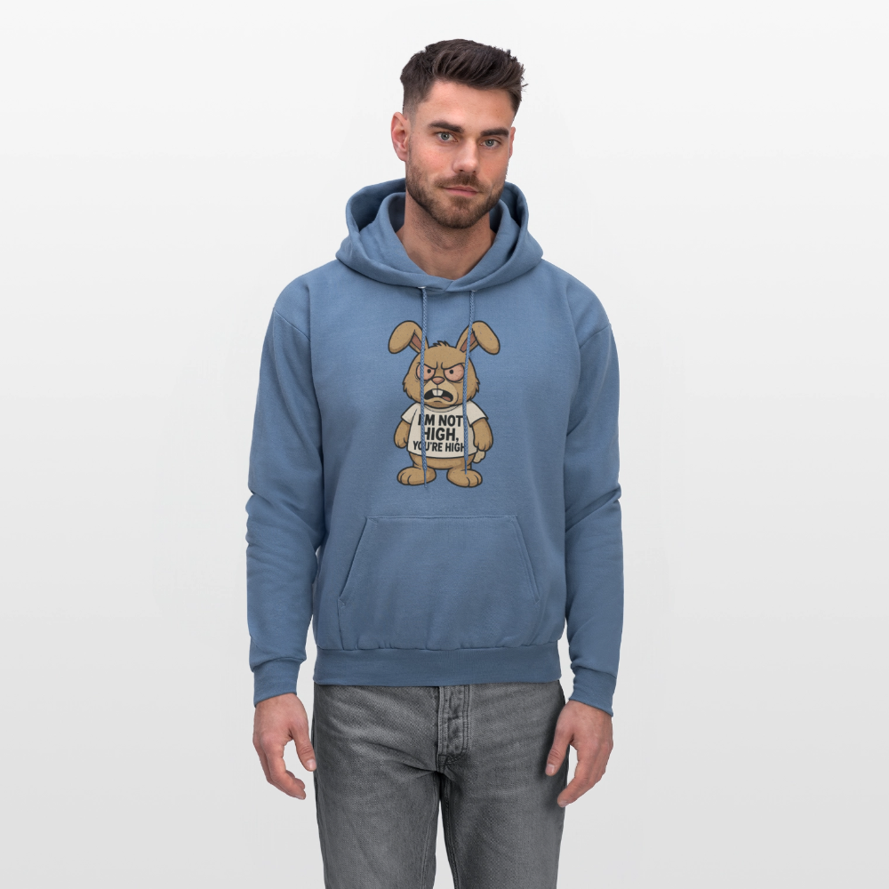 Im Not High, You're High Funny Unisex Adult Hoodie - denim blue