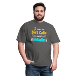 I Run On Diet Coke And Insulin Adult Funny Diabetes Awareness Unisex T-Shirt - charcoal