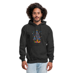 Diabetes Awareness Blue Ribbon Holiday Christmas Tree Sweater - charcoal grey