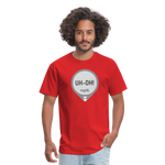 UH-OH! Dexcom Lows Alert Humor Adult Unisex T-Shirt - red