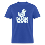 Duck Fiabetes Funny Diabetic Humor Unisex Softyle T-Shirt - royal blue