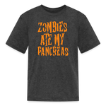 Zombies Ate My Pancreas Halloween Kids' T-Shirt - heather black