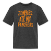 Zombies Ate My Pancreas Halloween Kids' T-Shirt - heather black