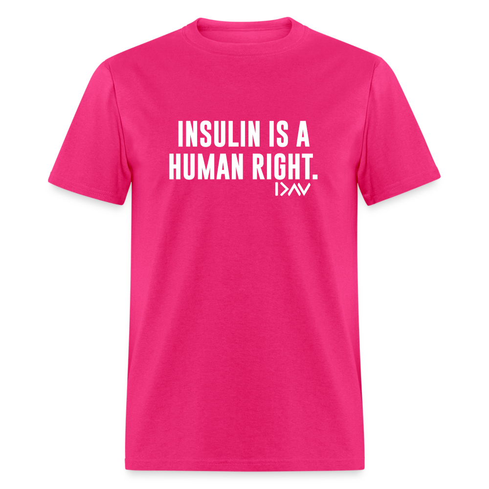 Insulin Is A Human Right Diasbetes Awarness Adult Unisex Classic T-Shirt - fuchsia