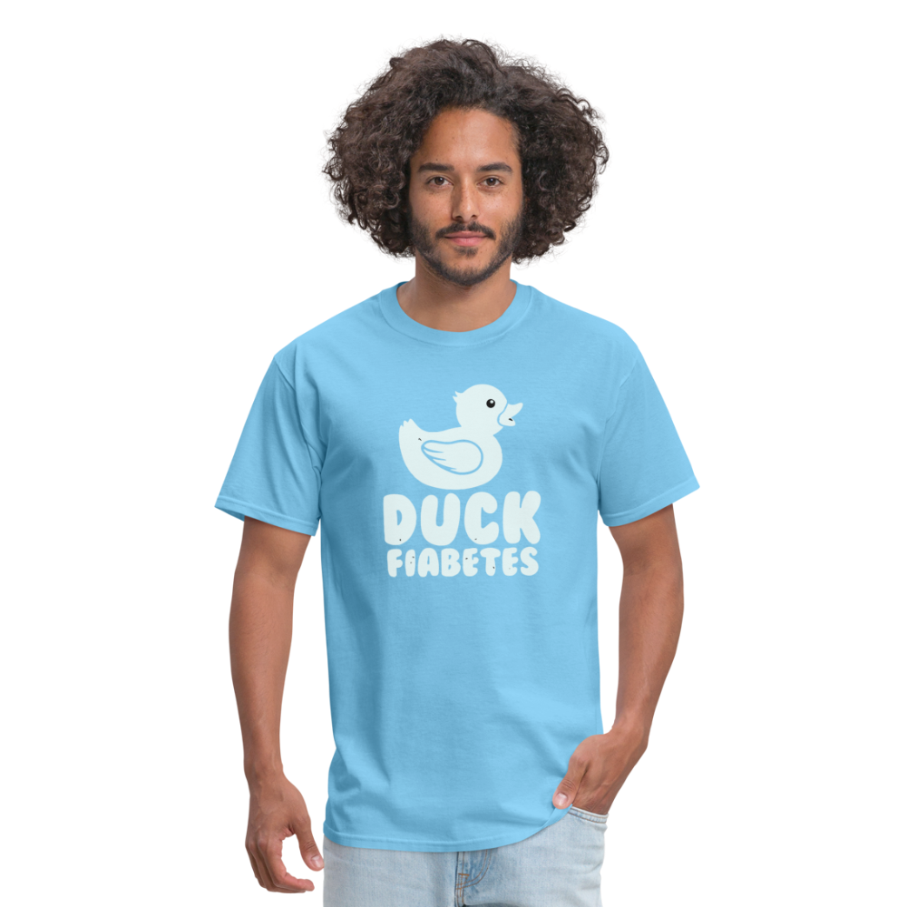 Duck Fiabetes Funny Diabetic Humor Unisex Softyle T-Shirt - aquatic blue