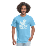 Duck Fiabetes Funny Diabetic Humor Unisex Softyle T-Shirt - aquatic blue