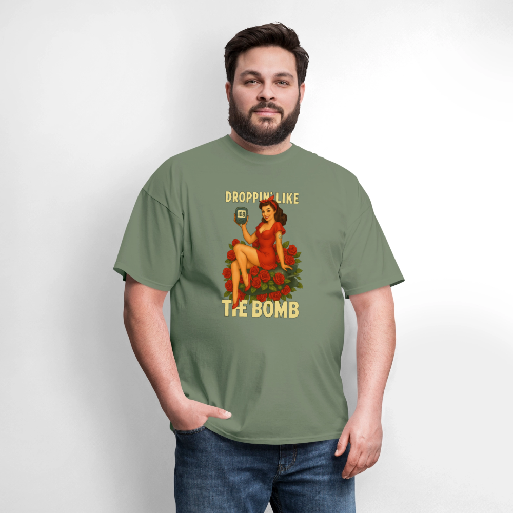 Droppin' Like The Bomb Diabetic Humor Unisex Comfort T-Shirt - military green