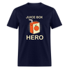 Juice Box Hero Diabetic Humor T1D Funny Unisex Softstyle Adult T-Shirt - navy