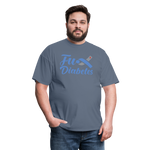 Fu*K Diabetes Blue Ribbon Diabetic Awareness Unisex T-Shirt - denim