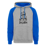This Girl Runs On Jesus And Insulin Diabetic Warrior Premium Hoodie - heather grey/royal