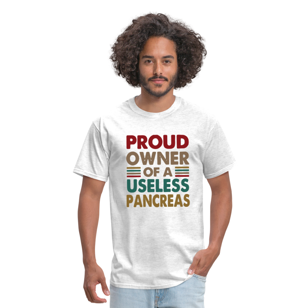 Proud Owner Of A Useless Pancreas Softstyle Unisex T-Shirt - light heather gray