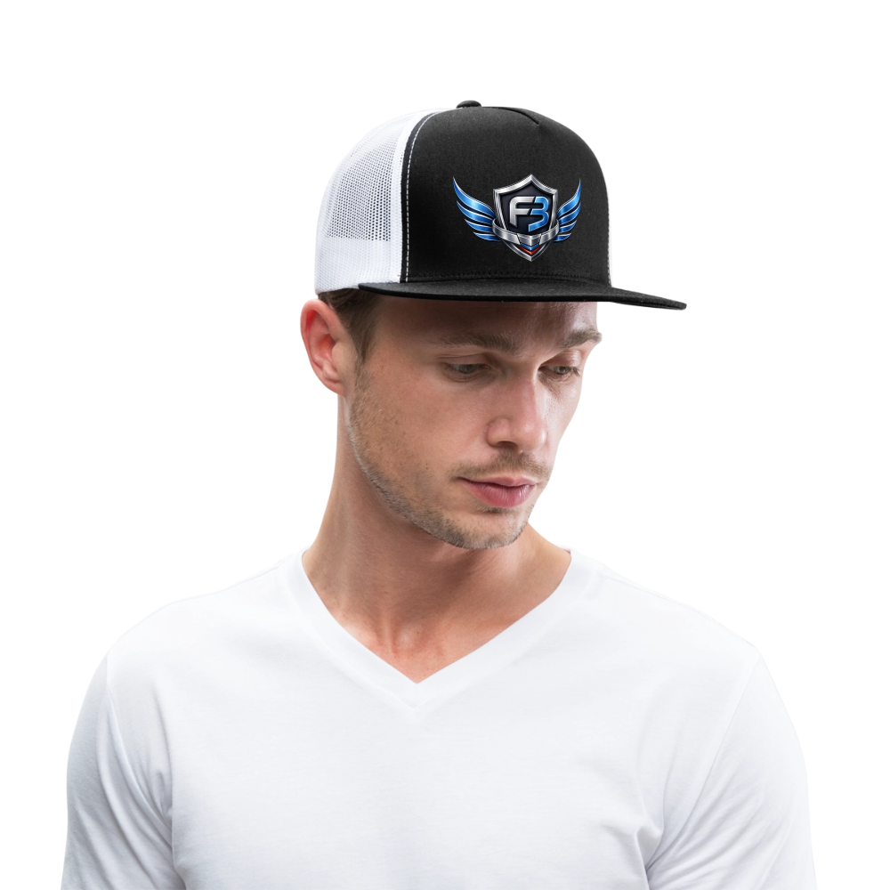 Freedom Band Snap Back Trucker Hat - black/white