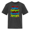 Human Costume & Diabetic Zombie Halloween Funny Kids Youth T-Shirt - heather black