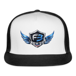 Freedom Band Snap Back Trucker Hat - white/black