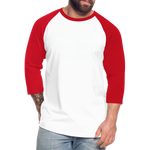 Worlds Okayest Diabetic Humor Premium Softstyle Unisex Raglan Baseball T-Shirt - white/red