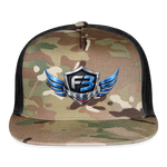Freedom Band Snap Back Trucker Hat - MultiCam\black