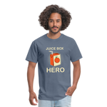 Juice Box Hero Diabetic Humor T1D Funny Unisex Softstyle Adult T-Shirt - denim