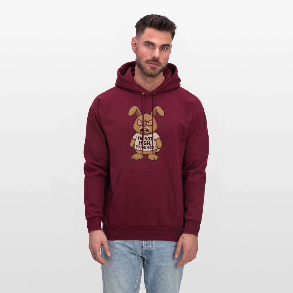 Im Not High, You're High Funny Unisex Adult Hoodie - burgundy