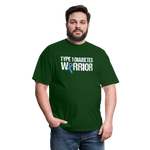 Type 1 Diabetes Warrior Blue Ribbon Pride T-Shirt - forest green