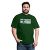 Type 1 Diabetes Warrior Blue Ribbon Pride T-Shirt - forest green