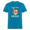 Juice Box Hero Diabetic Humor T1D Funny Unisex Softstyle Adult T-Shirt - turquoise