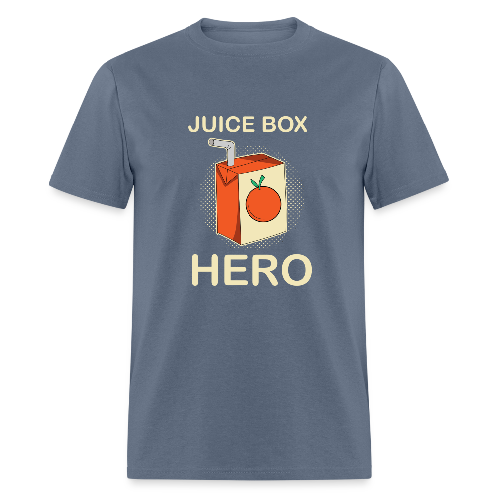 Juice Box Hero Diabetic Humor T1D Funny Unisex Softstyle Adult T-Shirt - denim