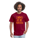 Zombies Ate My Pancreas Diabetic Humor Adult T-Shirt - burgundy