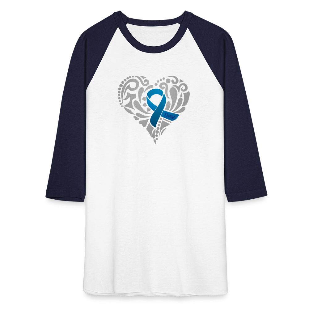 Diabetes Awareness Needs Love Unisex Premium Raglan T-Shirt - white/navy